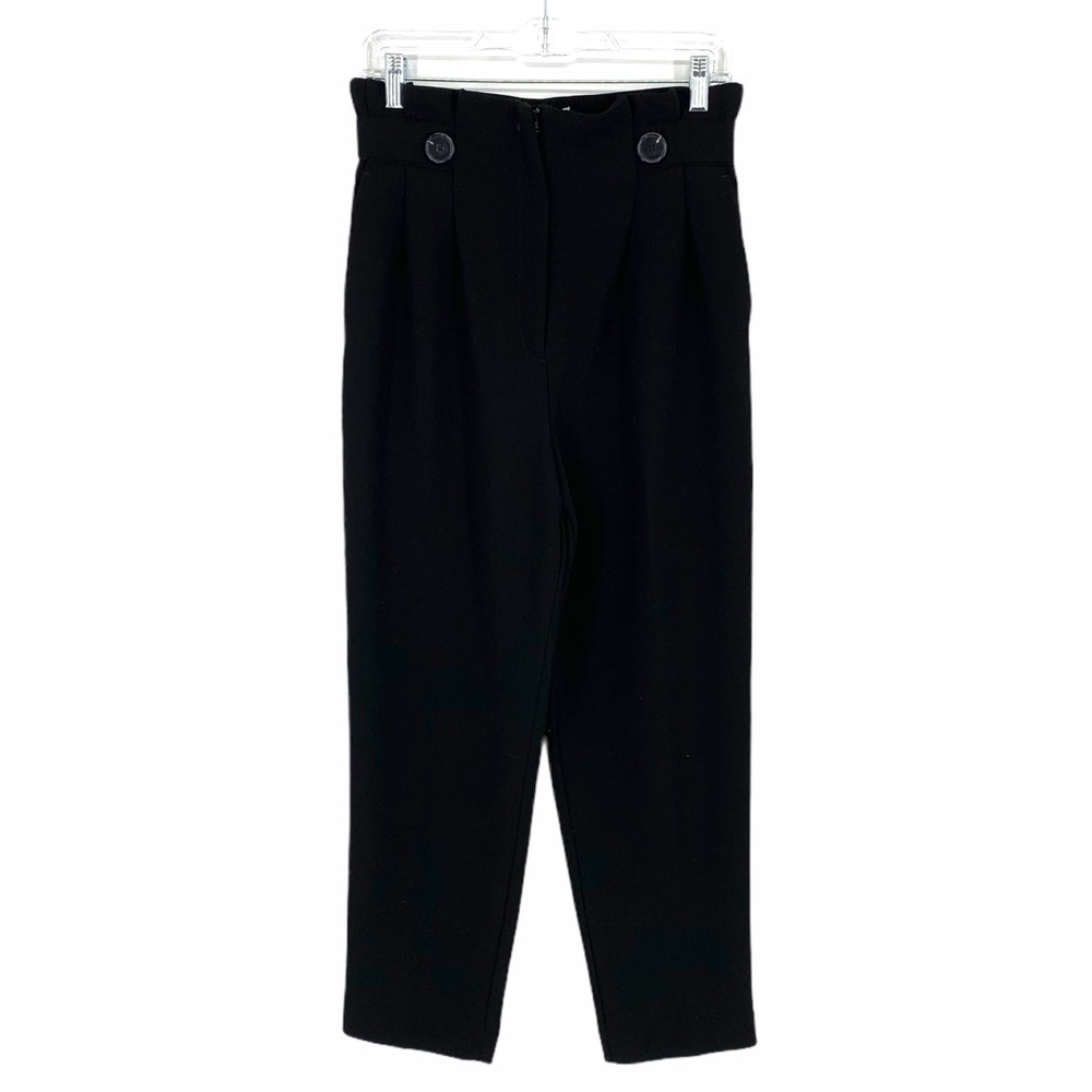 H&M Black Paperbag Waist Trouser Work Dress Pants
